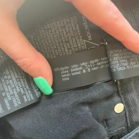 NWT! Zara Straight Leg Dark Gray High Rise Jean Size 4 - Picture 4 of 13